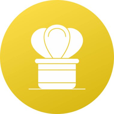 ampul glyph daire vektör simgesi tasarımı