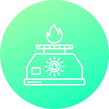 Bir ateş simgesinin vektör illüstrasyonu