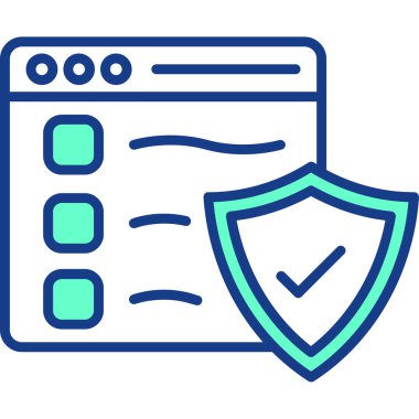 kalkan ikon vektör illüstrasyonu