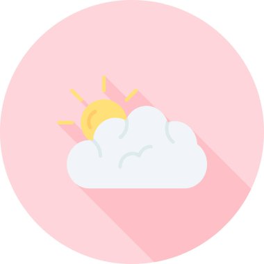 Bulut. Web simgesi basit illüstrasyon