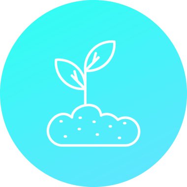 Bitki simgesinin vektör illüstrasyonu