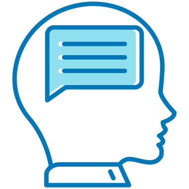 beyin ikonu vektör illüstrasyonu