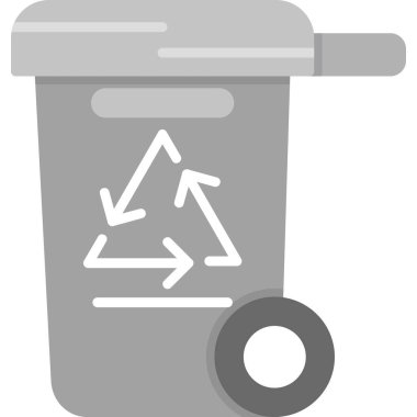 Çöp kutusu simgesi, basit vektör tasarımı