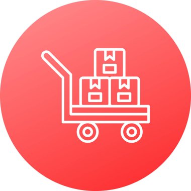 Trolley simgesi, vektör illüstrasyonu