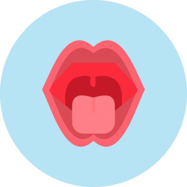 ağız ağı simgesi, vektör illüstrasyonu