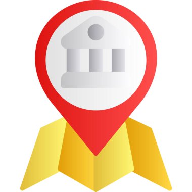 harita pin simgesi, izometrik 3 boyutlu oluşturma