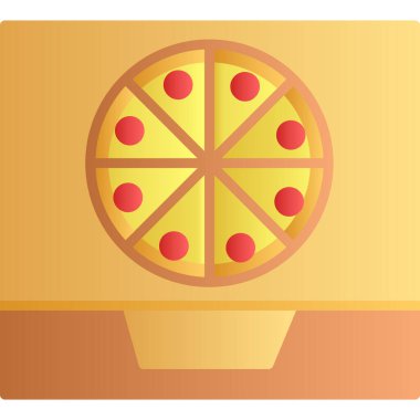 Peynirli lezzetli pizza ve pizza vektör çizimi.