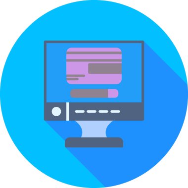 Bilgisayar. Web simgesi basit illüstrasyon