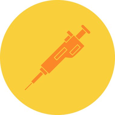 Enjeksiyon. Web simgesi basit illüstrasyon