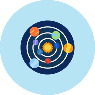 küresel iş düz simgesi