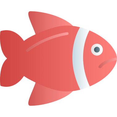 beyaz zemin üzerine kırmızı balık