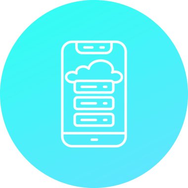 Benzersiz bulut hesaplama vektörü simgesi