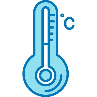 Soğuk termometre simgesi. Web için sıcaklık vektör simgelerinin özet çizimi.