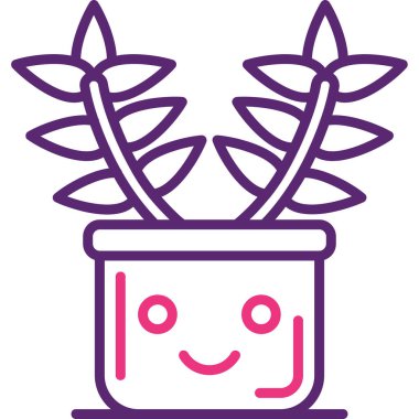 Kaktüs. Web simgesi basit illüstrasyon