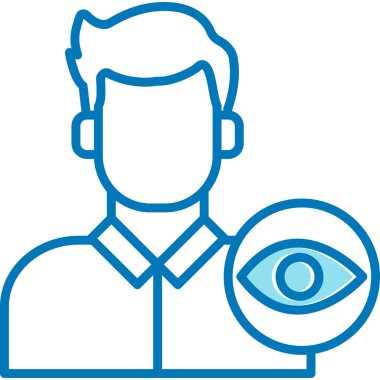 Göz. Web simgesi basit illüstrasyon