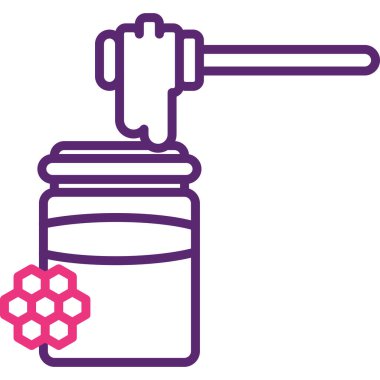 bal kavanozu ve arı vektör çizimi tasarımı