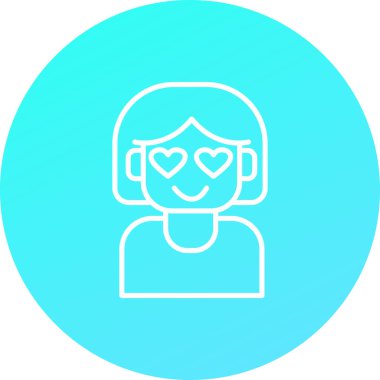 Moda Biçimli Avatar Simgesi İzole Arkaplan