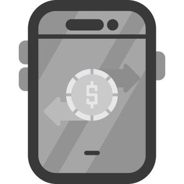 Akıllı telefon simgesi. düz tasarım biçimi.