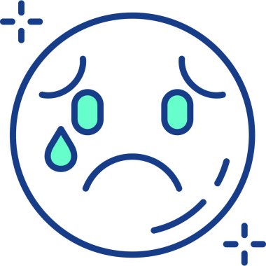 Üzücü. Web simgesi basit illüstrasyon