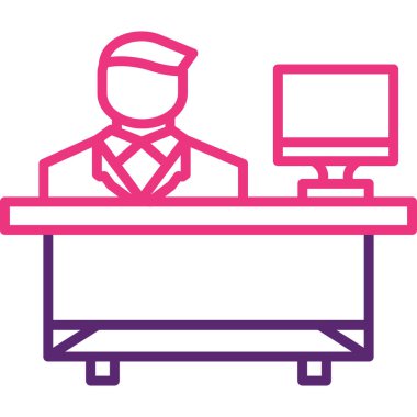 Bir erkek avatarın vektör çizimi