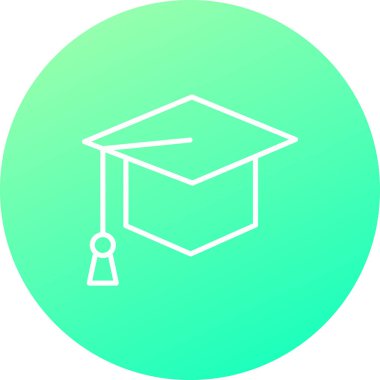 Mezuniyet şapka simge vektör çizim