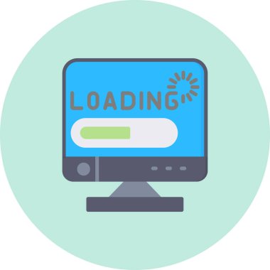 Yükleniyor. Web simgesi basit illüstrasyon