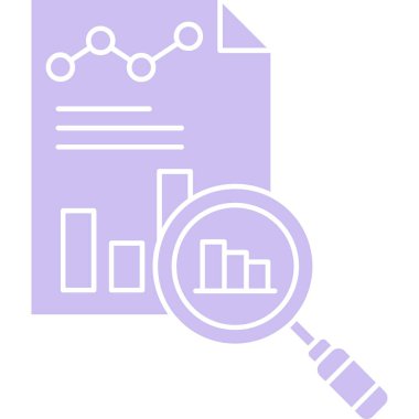 Analiz ikonu, vektör illüstrasyonu