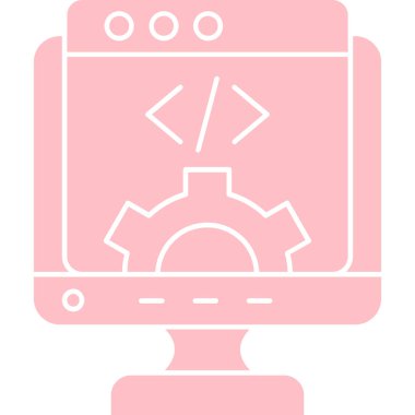 Bilgisayar. Web simgesi basit illüstrasyon