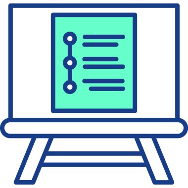 Strateji web simgesi, vektör illüstrasyonu