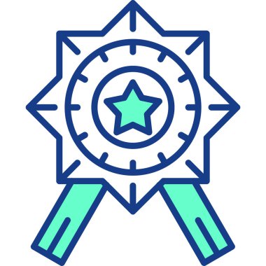 Rozet simge vektör çizim