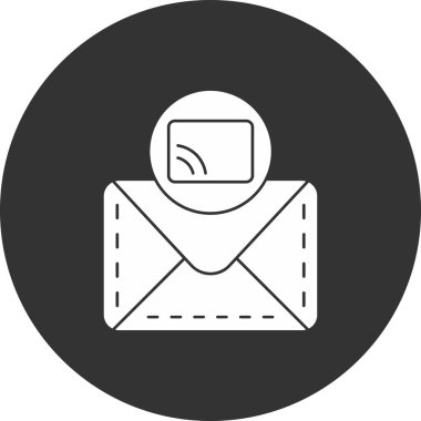 zarf e- posta simgesi vektör illüstrasyonu