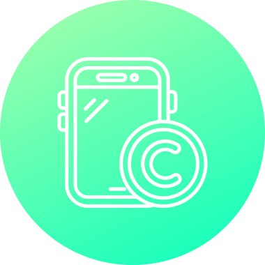 Benzersiz telefon simgesi vektör illüstrasyonu