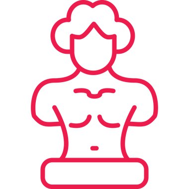 Bir kadın simgesinin vektör illüstrasyonu