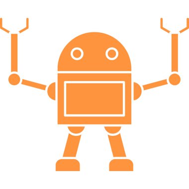 robot ikon vektör illüstrasyonu