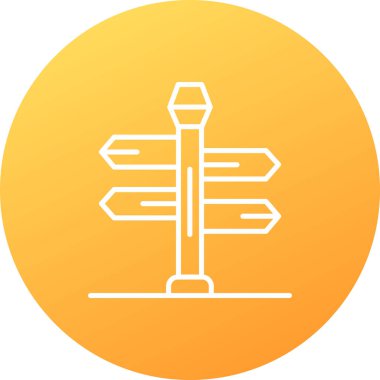 yön ikonu vektör illüstrasyonu