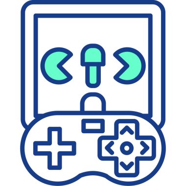 Kontrol oyunu joystick simgesi ile ana hatları doldurma biçimi