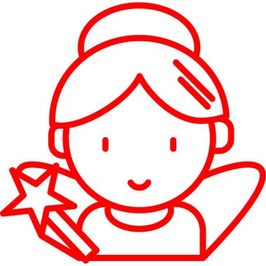 ana hatları harf simgesi olan kız çocuğu