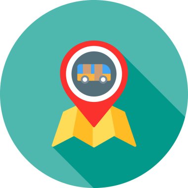 gps düz vektör simgesi