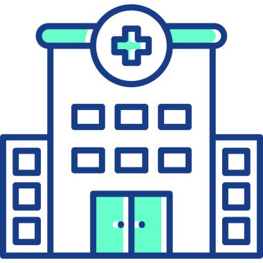Hastane simgesi, vektör illüstrasyon tasarımı