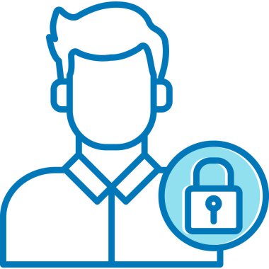 man simgesi, illüstrasyon, beyaz arkaplan üzerindeki vektör