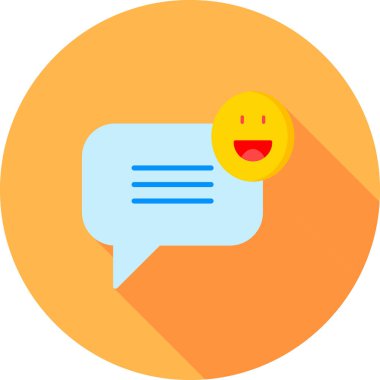 sohbet balonu ileti simgesi düz biçimli