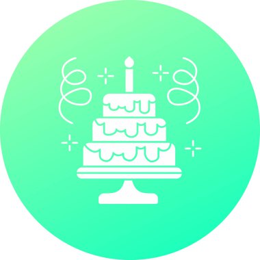 Moda tarzı izole edilmiş arkaplanda kek simgesi