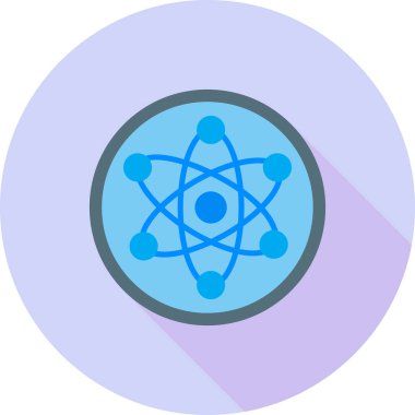 atom. Web simgesi basit illüstrasyon