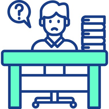 Çalışan. Web simgesi basit illüstrasyon