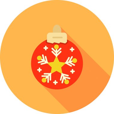 Düz stil Noel ağacı süsleme simgesi