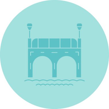 Köprü simgesinin vektör illüstrasyonu