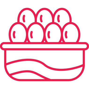 Yumurta ikonu vektör illüstrasyonu