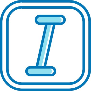 i harfi simge vektör çizimi tasarımı