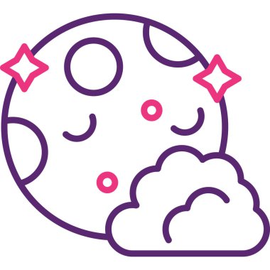 Bulut. Web simgesi basit illüstrasyon