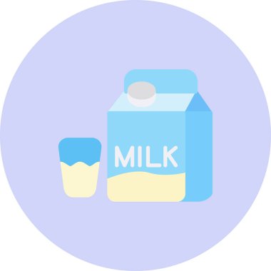 Süt. Web simgesi basit illüstrasyon